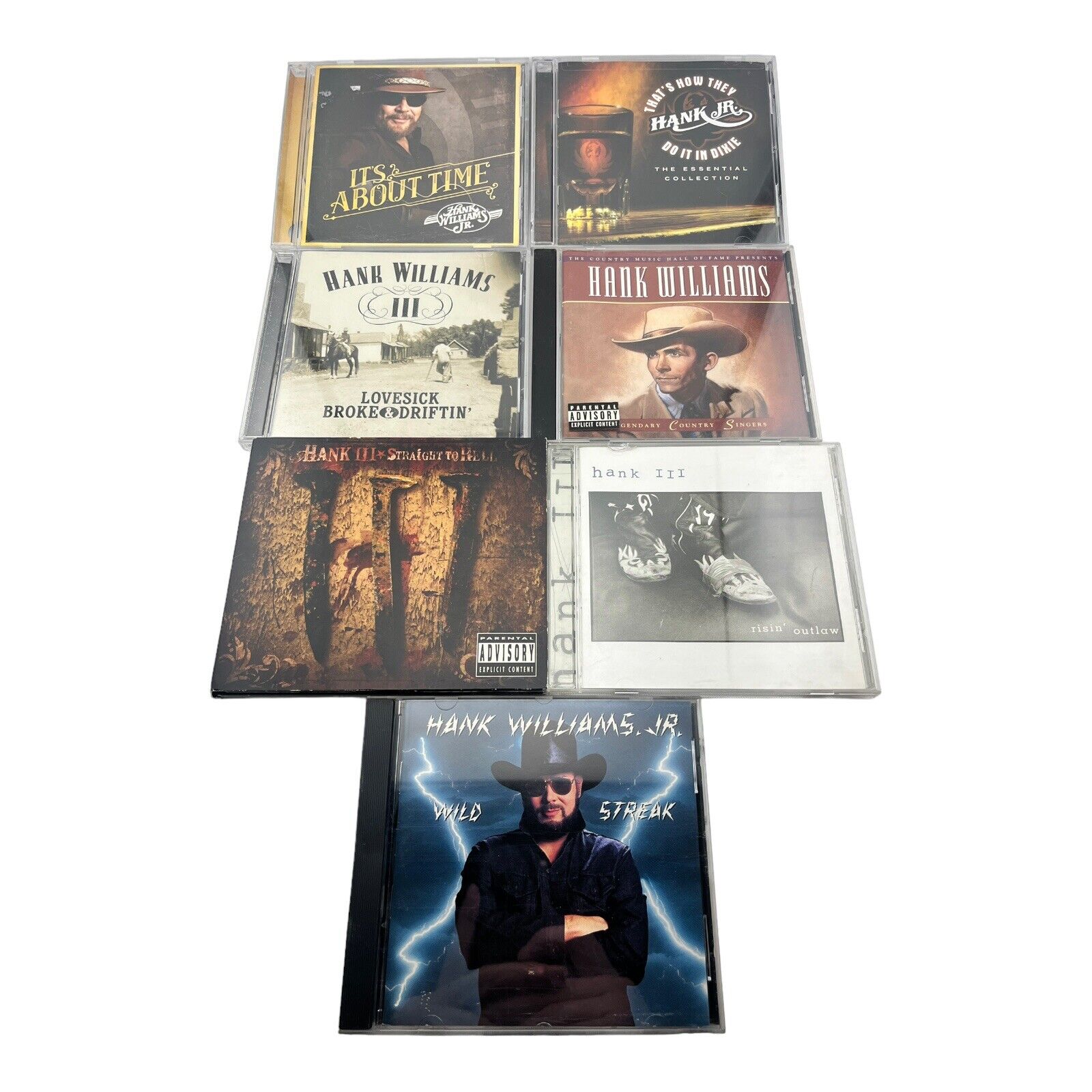 Lot of 7 HANK WILLIAMS JR Cd's: That's How They Do It In Dixie, Wild Streak