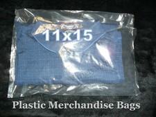 100 Plastic Merchandise Bags 11''x 15'' Clear 1.5 Mil Apparel Product Bags 11x15