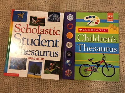 lot of 2 Scholastic Childrens Thesaurus Books NEW 2 levels Homeschool Resource