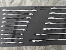 Powerbuilt Pro Tech 16 Pc Mirror Polish Metric Combination Wrench Set - 949001