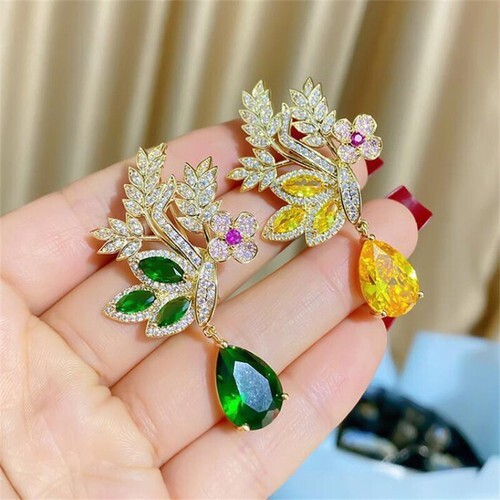 Exquisite Rhinestone Wheat Ear Brooch Clothing Cheongsam Jewelry Accessories - Bild 3 von 9