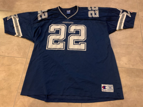 Emmitt Smith 22 Dallas Cowboys Blue w/ White Champion Jersey Adult 56 2XL - Picture 1 of 5