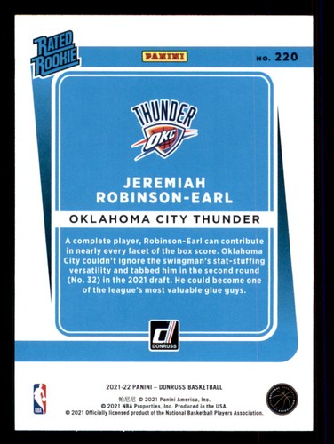 2021 Donruss #220 Jeremiah Robinson-Earl - Picture 2 of 2