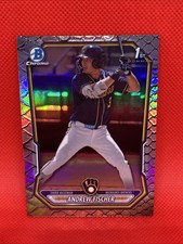 2026 1st Bowman Chrome Andrew Fischer Reptilian BCP-149 Milwaukee Brewers