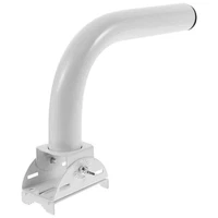 Outdoor Wall Mount Iron Antenna Pole Bracket Adjustable Durable White