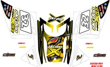 SKI DOO SNOWMOBILE REV MXZ XRS 03-08 FACTORY REPRODUCTION DECAL KIT BLACK