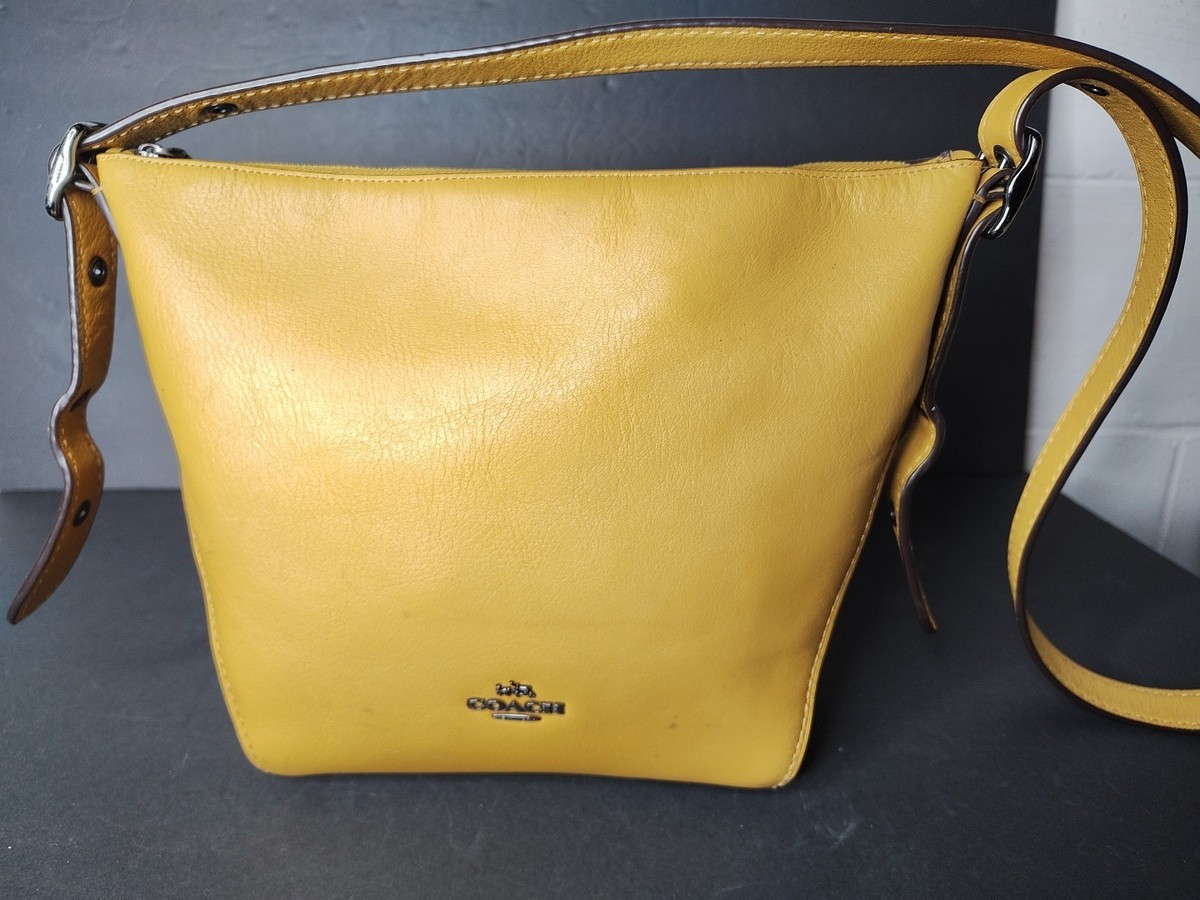 Coach Purse Val Duffle Flax Yellow **See Pic** View 3
