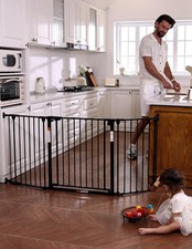 71" Extra Wide Baby Gate, 30" Tall Auto Close Dog Fence for Stairs Kitchen Do...
