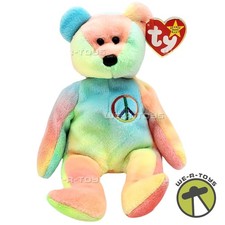 Ty Beanie Babies Peace the Bear Tie Dye Plush 1996