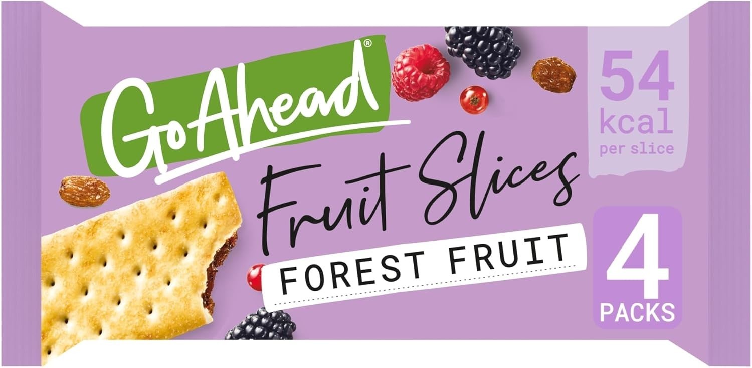 Go Ahead Forest Fruit Crispy Fruit Slice 4 Snack Bars, 174 G (1 Pack of 4 Bars)