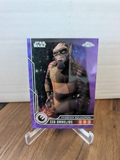 2023 Topps Chrome Star Wars Zeb Orrelios Purple Wave Refractor 33