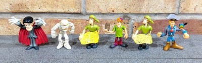 6 x 2,5'' Scooby Doo Figuren Hanna Barbera Shaggy Mumie Dracula usw.