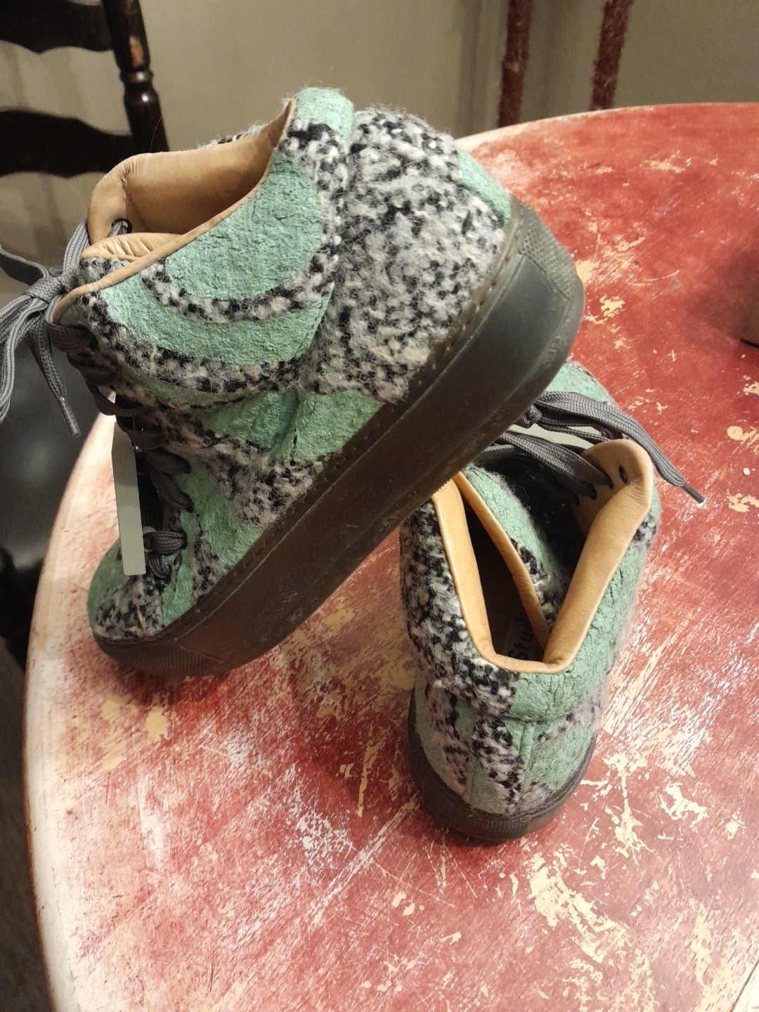 Acne Studios Adriana TurnUp Green RARE Sneakers Size 37 (US 6)  Made in Italy image 9