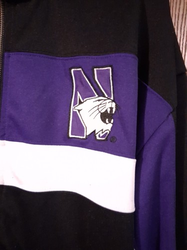 Chaqueta cortavientos Northwestern Wildcats cosida Coliseo cremallera completa forrada 2XL - Imagen 3 de 5