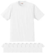 United Athle 5942-01 6.2oz Premium T-shirt 10 Piece Set Men's (white, XXXL)