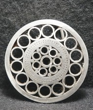 WI09119 COOL VINTAGE 1970s MACHINE SHOP MADE STAINLESS STEEL UNISEX BELT BUCKLE