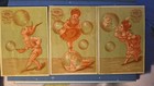 3 Acme & Niagara Starch Clown with Bubbles Spilling Bowl Vict Card c1880s — photo 2