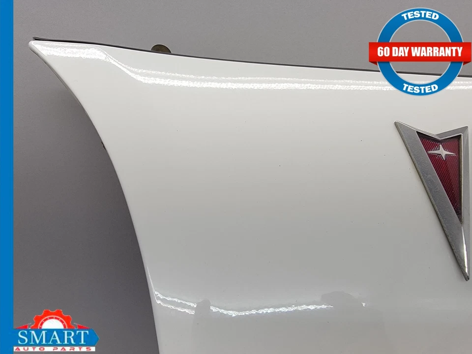 Guardabarros izquierdo Pontiac Solstice blanco conductor 06-09 OEM tiene abolladura Foto 3 de 4