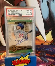 2021 Topps Five Star Autograph-Green Serial 15/15 Joc Pederson Psa 8 Pop (1)