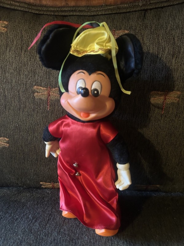 Vintage Mickey Mouse Doll Figure Made In Japan