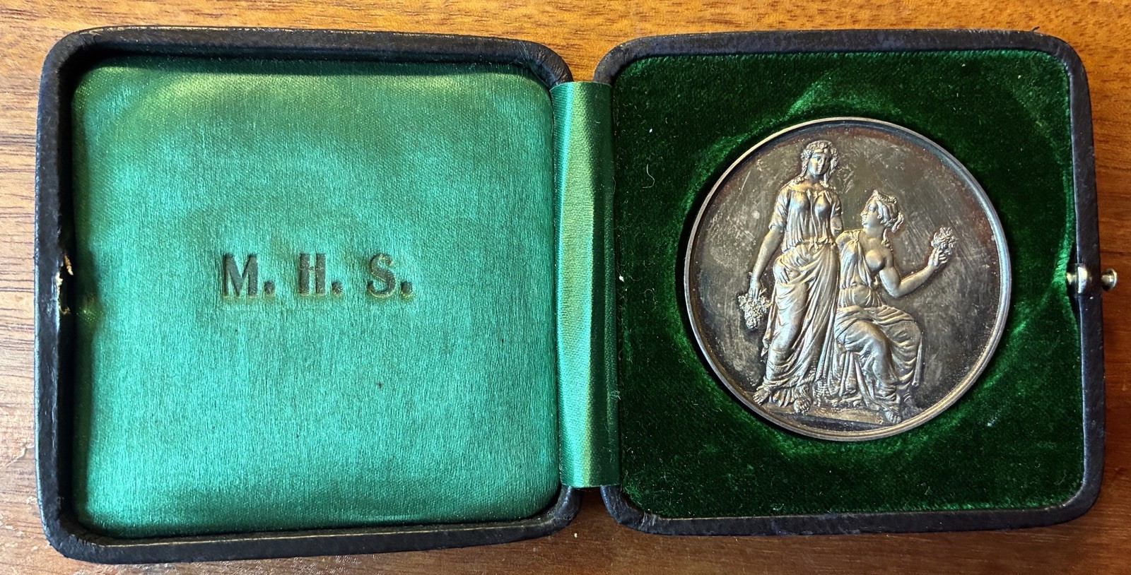 1918 Silver Massachusetts Horticultural Society Medal Boston Flowers, Gladiolus