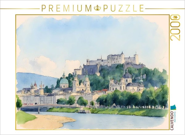 Calvendo Puzzle View Of Hohensalzburg Castle And Salzburg | 2000 Pieces, Finishe-image