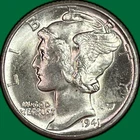 1941-D Mercury Dime Brilliant Uncirculated BU Coin #42184