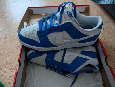 Nike Dunk Low Neu 46 Photon Dust/Racer Blue/Weiß