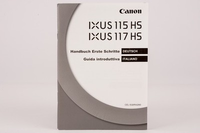 Handbuch Canon IXUS 115 HS IXUS 117 HS IXUS-115-HS IXUS-117-HS Erste Schritte 