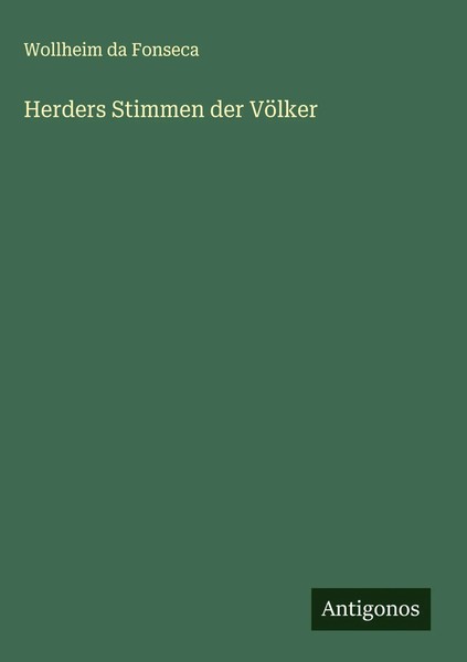 Wollheim Da Fonseca | Herders Stimmen Der VöLker | Buch | Deutsch (2025)-image