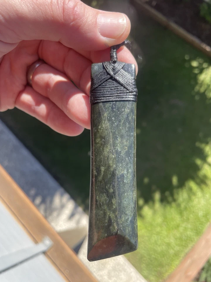 2 x Colgantes Grandes, Nueva Zelanda, Pounamu, Mountain Jade Foto 4 de 4