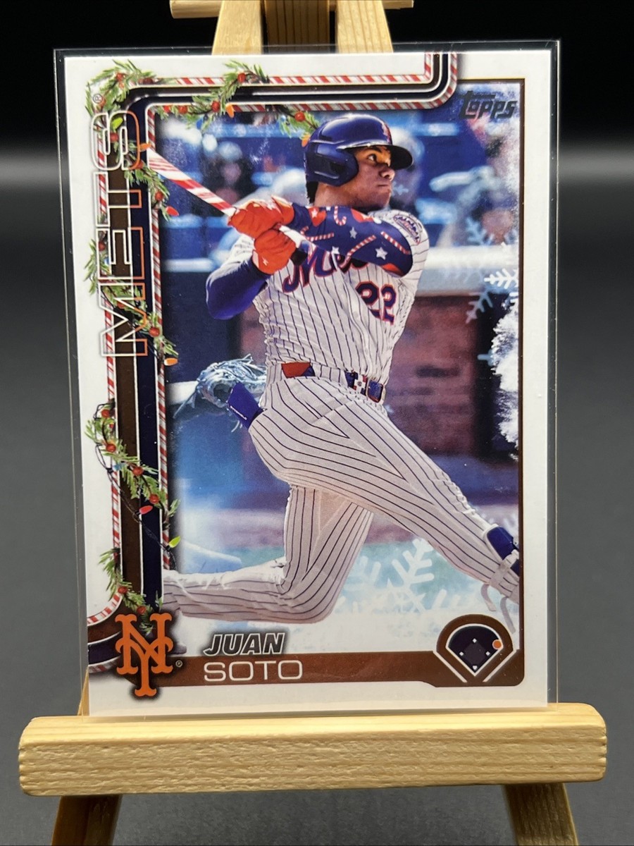 ち*こ様 ウニコ　SOTO AV board 2025 Topps Holiday Juan Soto Green Chrome Refractor /99 + Candy