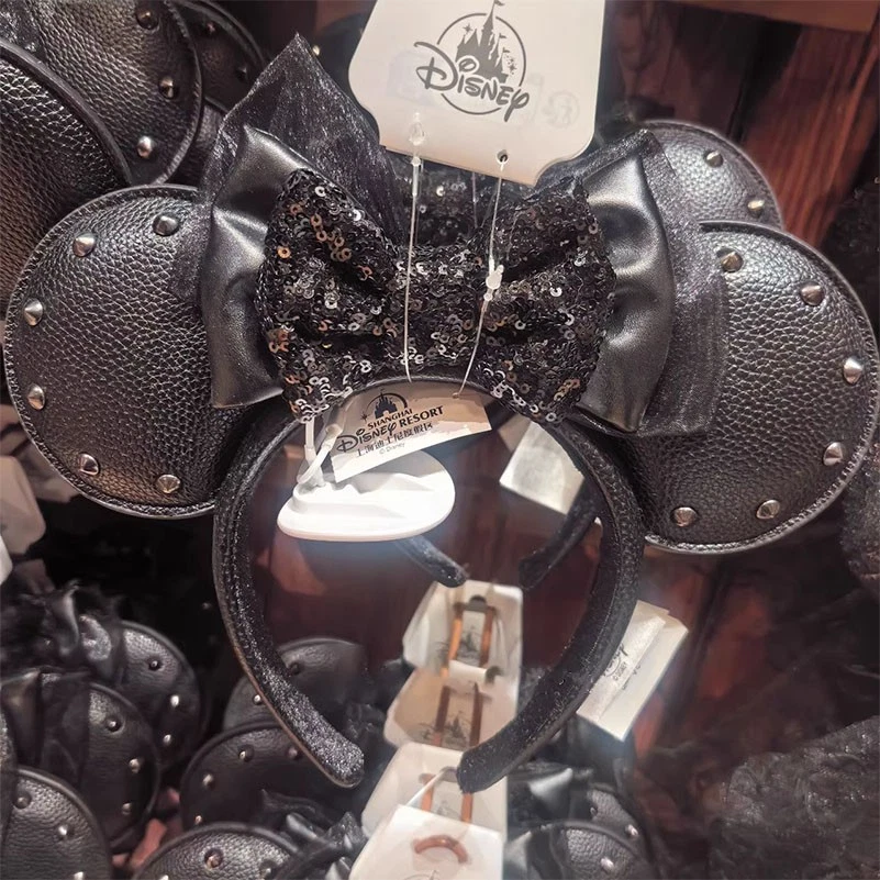 Подлинный Disney 2024 пираты Карибского моря черный Минни-Маус уши обруч для волос - Изображение 3 из 3