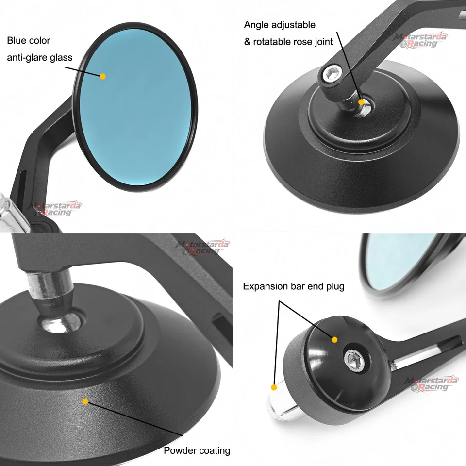 Конец ручки бокового зеркала для YAMAHA VMAX 1200 1700 RAIDER ROAD STAR BWS125 - Изображение 2 из 4