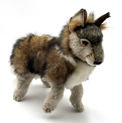 Hansa Creations Posable Standing Wolf Cub Plush 12'' Tall 2015 EUC