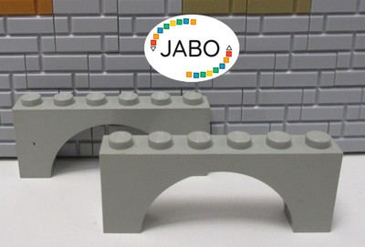 (E6/3 ) LEGO 2x 3307 Bogenstein 1x6x2 alt hellgrau 6086 6079 4709 6081 4712 6090