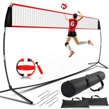 20FT Volleyball Net Set Portable Outdoor Spor...