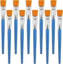 10 Pcs Flat Paint Brushes for Acrylic Painting, 1 Inch Art Paint Brushes Artist