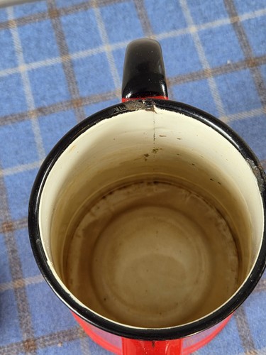 Vintage Polish Red Enamel Coffee Pot - Picture 8 of 12