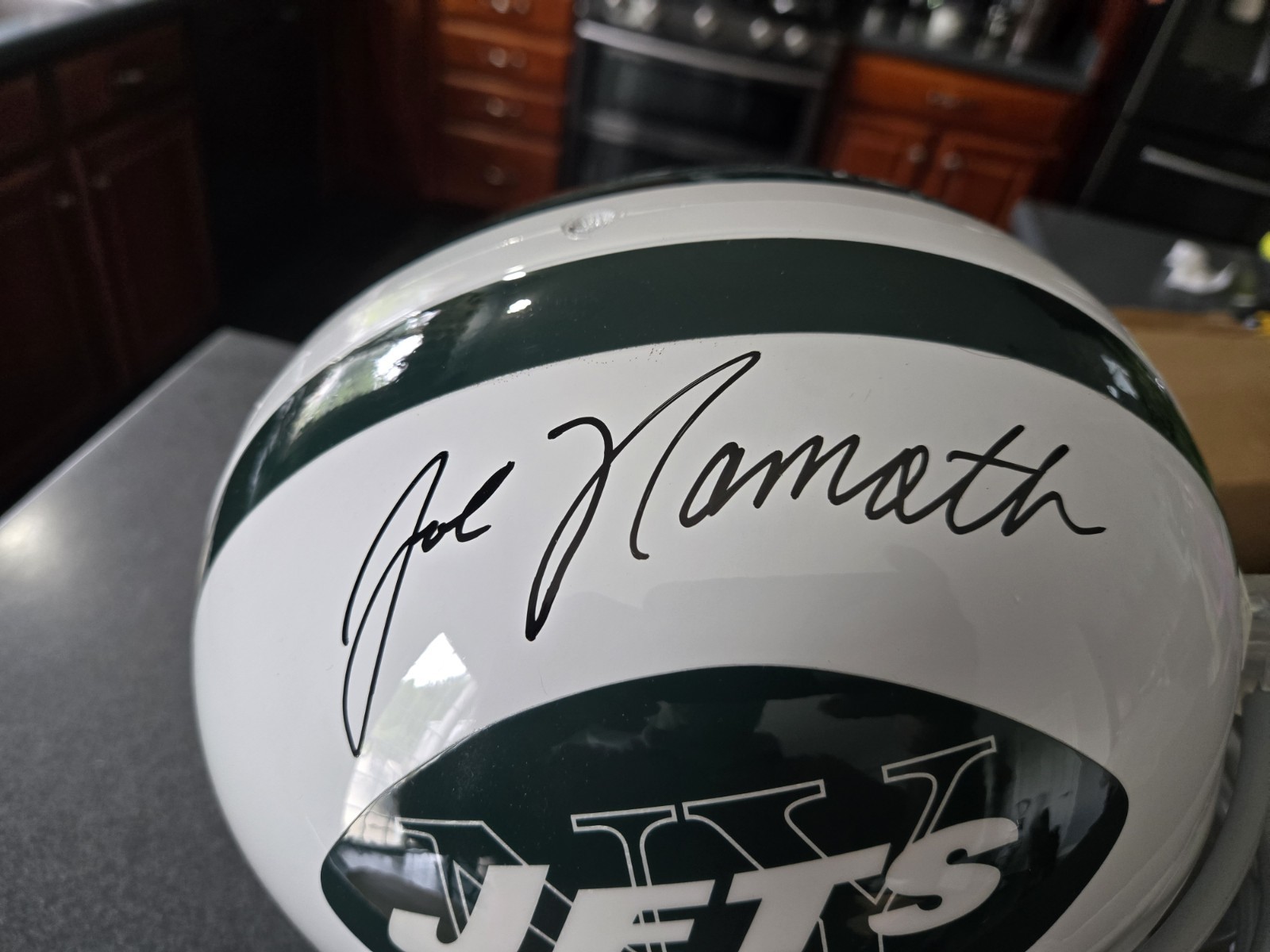 Joe Namath Autographed Signed Full Size Replica Helmet Certificate From Mounted Memories 