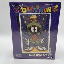 VTG 90s Looney Tunes 1994 Marvin the Martian Latch Hook Kit Sealed New NOS