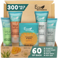 Travel Size Hotel Toiletry Set 300 Count 0.85 Oz Bottles Guest Amenities for Vac