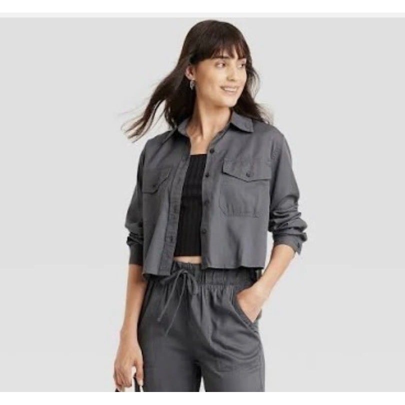 Universal Thread 100% Lyocell Utility Button Down… - image 1