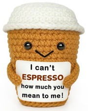 Coffee Lovers Gifts Positive Animals Crochet Espresso Cup Decor Present