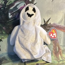 Ty Beanie Baby Sheets Ghost Plush White with Tag Beanie Babies Ages 3 
