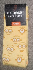 Loot Crate Minions Socks new exclusive lootwe...