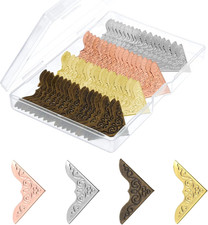 80 Pieces Metal Corners, Vintage Iron Corner Protectors Decorative Edge Cover G