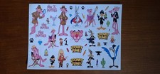 🎬 Lot d’autocollants Looney Tunes & Panthère Rose – Neufs & ultra rares ✨
