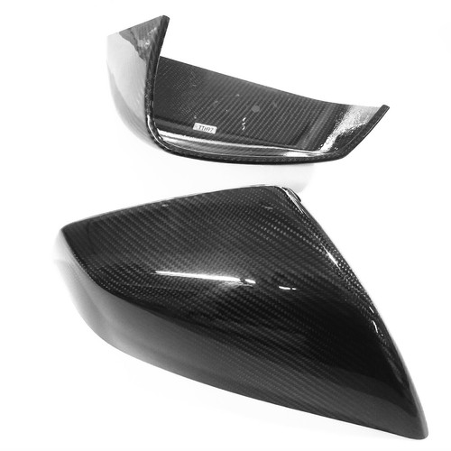 Rearview Mirror Cover Add On Carbon Fiber Black For 2021-2024 Tesla Model S - Picture 5 of 9