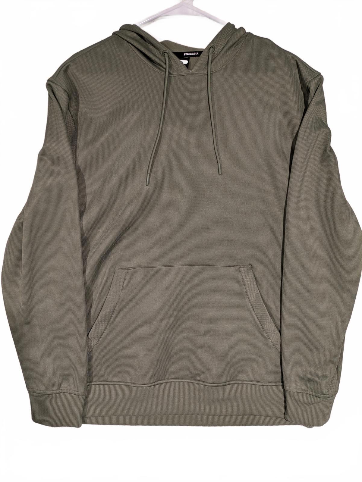 Russell Solid Waffle Texture Pullover Hoodie Kang… - image 1